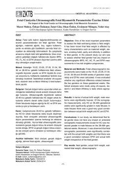 Fetal Ci̇nsi̇yeti̇n Ultrasonografi̇k Fetal Bi̇yometri̇k