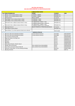 Kitap listesini indirmek i&ccedil;in l&uuml;tfen tıklayınız.