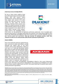 Emlak Konut Yatırım Ortaklığı (EKGYO) &Ouml;n satış ve