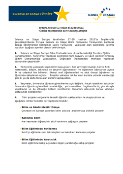 SCIENCE on STAGE T&Uuml;RKİYE - Science on Stage Turkey