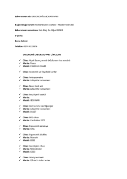 ERGONOMİ LABORATUVARI Bağlı olduğu kurum: M&uuml;hendislik