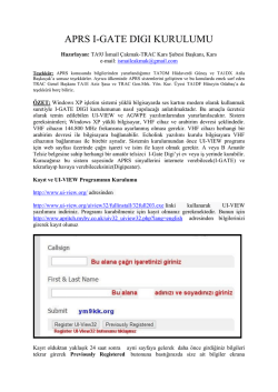 APRS I-GATE DIGI KURULUMU