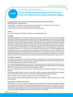 Derin Trombositopeniye Rağmen Altı Ay Boyunca Oral TMP