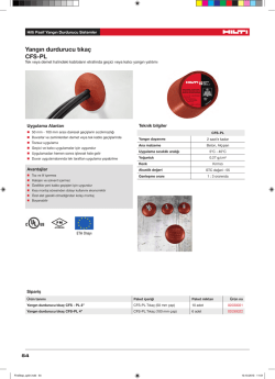 Yangın durdurucu tıkaç CFS-PL