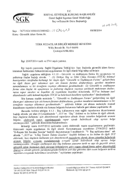 Kurumdan gelen yazi icin tiklayiniz.