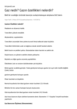 Gaz nedir? Gazın &ouml;zellikleri nelerdir?