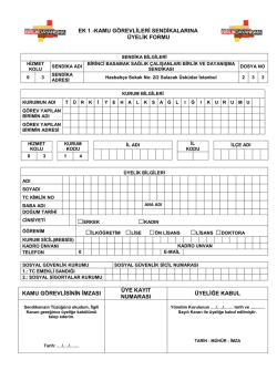 Birlik ve Dayanışma Sendikası Kayıt