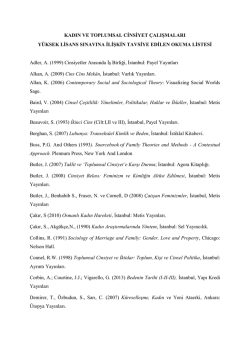 Kadın ve Toplumsal Cinsiyet &Ccedil;alışmaları Y&uuml;ksek Lisans Sınavına