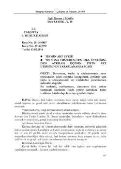 İlgili Kanun/md: - Çalışma ve Toplum