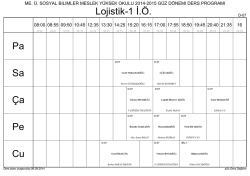 Pa Sa &Ccedil;a Pe Cu Lojistik-1 İ.&Ouml;. - sosyal bilimler meslek y&uuml;ksekokulu