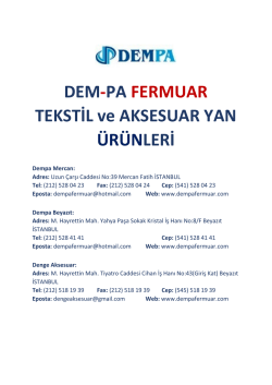 Kuş G&ouml;z&uuml; ve Trok - Dempa Fermuar Tekstil