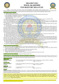 2014-2015 yılı polis akademisi fyo başvuru kılavuzu