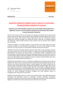 domotex gaziantep makina halısı fuarı bu yıl kapılarını ziyaret&ccedil;ilerine