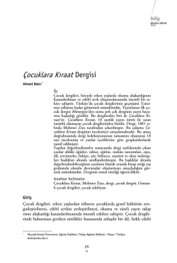 &Ccedil;ocuklara Kıraat Dergisi