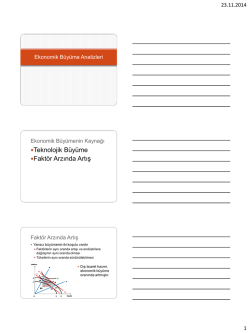 Ekonomik B&uuml;y&uuml;me Analizleri