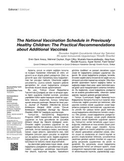 Tam Metin (PDF) - Journal of Pediatric Infection