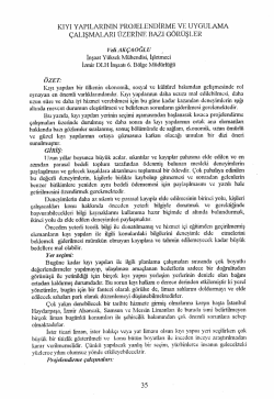 KlYI YAPILARININ l)RO.lELENDlRMlîJ Vlği UYGULAMA ÇAI_