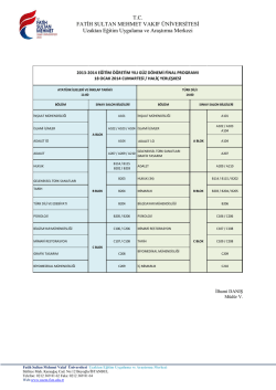 T.C. FATİH SULTAN MEHMET VAKIF &Uuml;NİVERSİTESİ