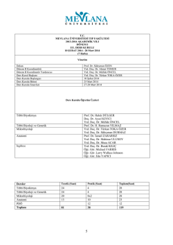 D&Ouml;NEM 1-3.KURUL 2013-2014 PROGRAMI (14.03.2014)