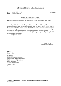 Hat Bakım El Kitabı Eğitim Emri