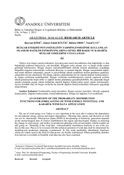 ANAD DOLU &Uuml; &Uuml;NİVE ERSİTES Sİ