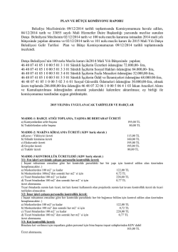 B&Uuml;T&Ccedil;E KOMİSYONU RAPORU