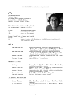 CV - Erman G&ouml;ren