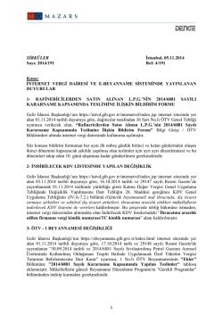 İNTERNET VERGİ DAİRESİ VE E-BEYANNAME