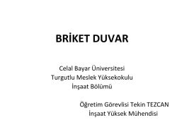 briket duvar - Celal Bayar &Uuml;niversitesi