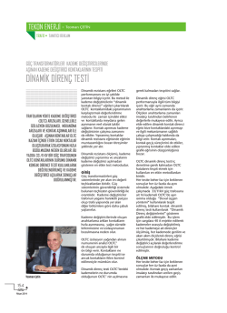 DİNAMİK DİREN&Ccedil; TESTİ