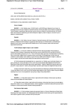 Arka Işık &Uuml;nitelerinin İmalinde Kullanılan LED Diyotlu Devre