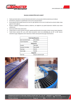 RULOLU KONVEY&Ouml;R DATA SHEET