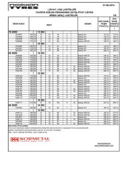 2014-1 NOKIAN KIŞ LASTİKLERİ FİYAT LİSTESİ 01082014.xlsx