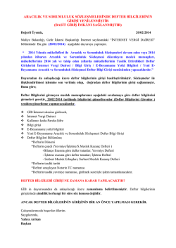 2014 yılı i&ccedil;in e-beyanname g&ouml;nderme s&ouml;zleşmeleri yeniden