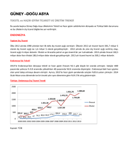 G&uuml;neydoğu Asya &Uuml;lkelerinde Tekstil ve Hazır