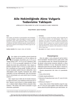 PDF İndir - T&uuml;rkiye Aile Hekimliği Dergisi