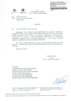 2023 e doğru atık y&ouml;netimi sempozyumu hk.