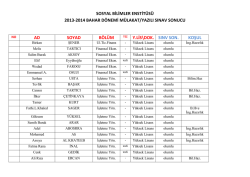 sosyal bilimler enstit&uuml;s&uuml; 2013-2014 bahar d&ouml;nemi m&uuml;lakat/yazılı