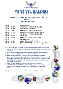 2015 yilinda bol şans ve mutluluklar di̇leri̇z. mutlu yillar!
