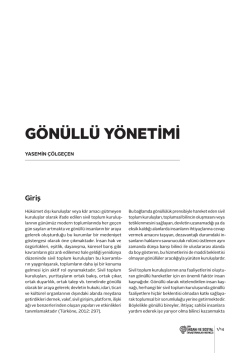 G&Ouml;N&Uuml;LL&Uuml; Y&Ouml;NETİMİ - İHH İnsani ve Sosyal Araştırmalar Merkezi