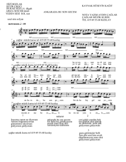 ankarada bu son gecem.mus - TCMEB &Ccedil;AĞLAR M&Uuml;ZİK KURSU