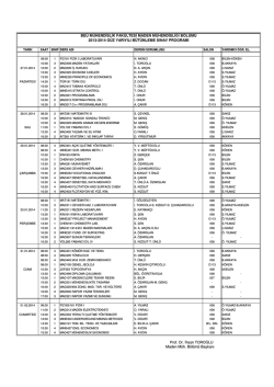 Prof. Dr. İhsan TOROĞLU Maden M&uuml;h. B&ouml;l&uuml;m&uuml; Başkanı BE&Uuml;