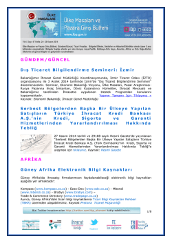 G&Uuml;NDEM/G&Uuml;NCEL AFRİKA - Aksaray Ticaret ve Sanayi Odası