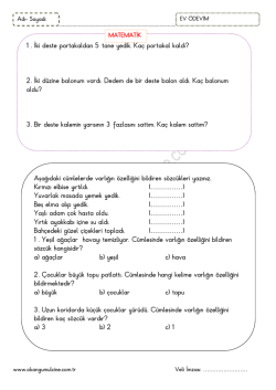 1.sınıf 17 Nisan 2014 Ev &Ouml;devi Ev &Ouml;devi &Ccedil;alışmamız