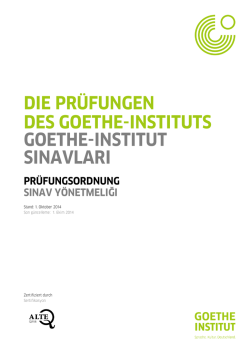 Sınav Y&ouml;netmeliği - Goethe