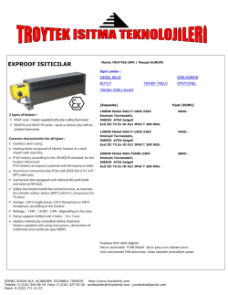exproof ısıtıcılar