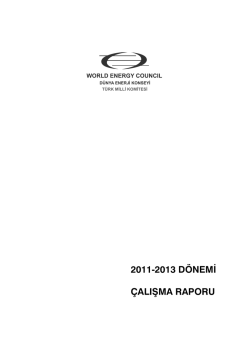 Çalışma Raporu 2011 - Dünya Enerji Konseyi Türk Milli Komitesi