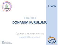 3. hafta sunusu - Kdz. Ereğli MYO