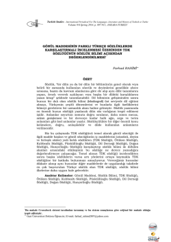 g&ouml;n&uuml;l maddesinin farklı t&uuml;rk&ccedil;e s&ouml;zl&uuml;klerde