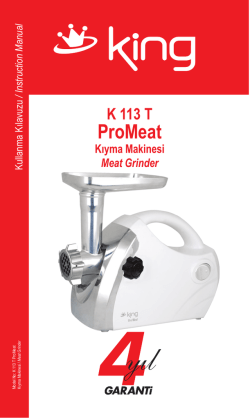 K 113 T ProMeat Kullanma con